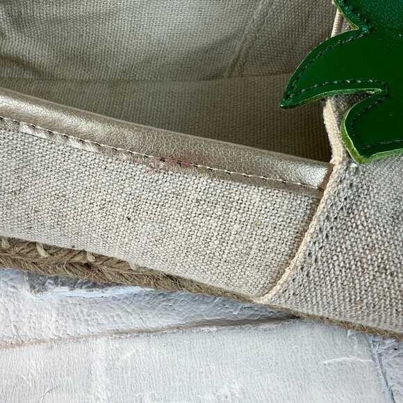Avon Cushion Walk Espadrille Flats Womens 9 Pineapple Slip On Canvas Casual - Picture 8 of 11